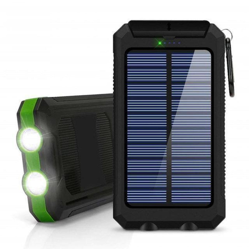 10,000 Mah Portable External Solar Power Bank for Phone Tablet Dual USB Port