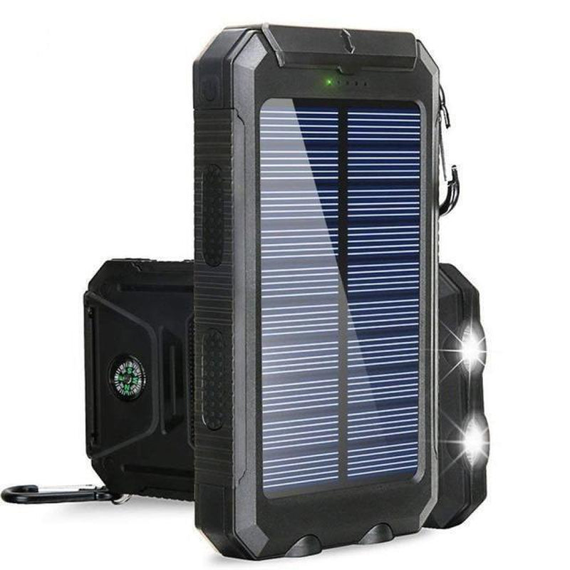 10,000 Mah Portable External Solar Power Bank for Phone Tablet Dual USB Port